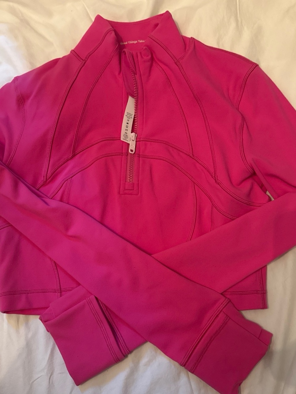 lululemon athletica Hot Pink Half-Zip Jacket